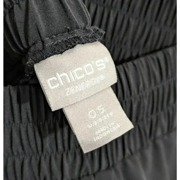 Chicos Zenergy Black Cheetah Leopard Animal Print Joggers Pants Size 0.5 US 6 - Picture 4 of 5